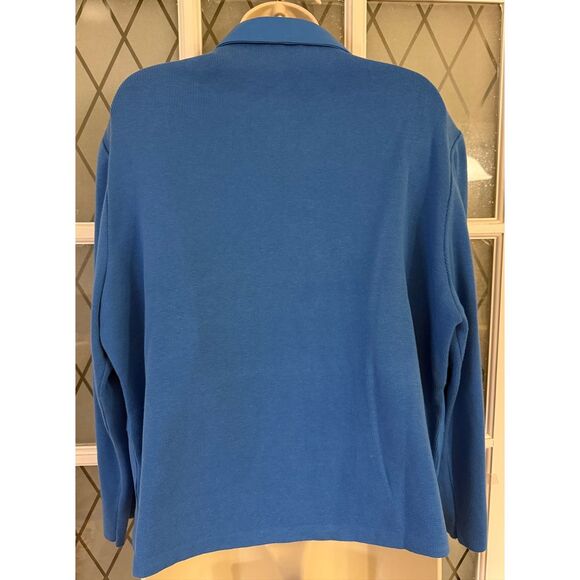 NYGARD Collection WOMEN'S Royal BLUE LEATHER FRONT SWEATER BACK JACKET Size 3X - Picture 3 of 8